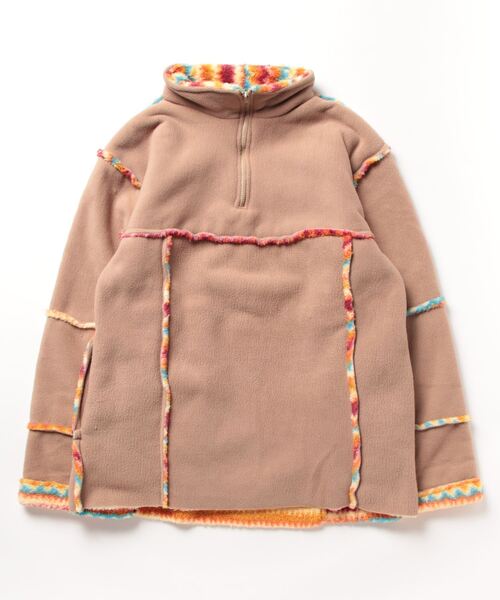 チャイハネ(チャイハネ)の「【チャイハネ】ネイトンMEN'Sハーフジップトップス(その他トップス・メンズ・ベージュ/ブラック・FREE)」の2枚目の写真