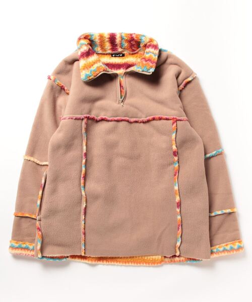 チャイハネ(チャイハネ)の「【チャイハネ】ネイトンMEN'Sハーフジップトップス(その他トップス・メンズ・ベージュ/ブラック・FREE)」の5枚目の写真