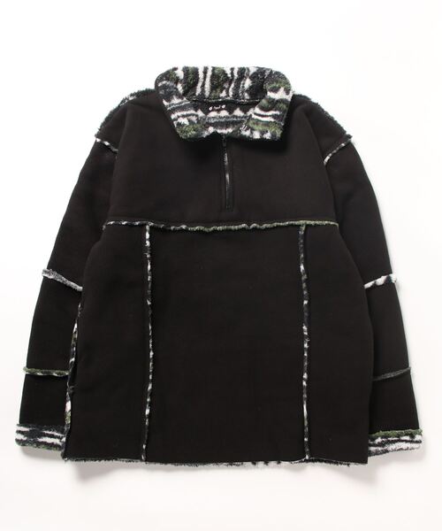 チャイハネ(チャイハネ)の「【チャイハネ】ネイトンMEN'Sハーフジップトップス(その他トップス・メンズ・ベージュ/ブラック・FREE)」の3枚目の写真
