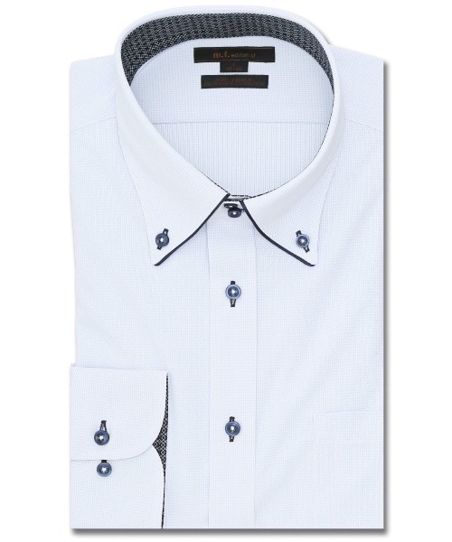 m.f.エディトリアル メンズ ノーアイロンストレッチ ドゥエボタンダウン ビジネスドレス長袖ニットシャツ（ビジネスシャツ）｜m.f.editorial（エムエフエディトリアル）