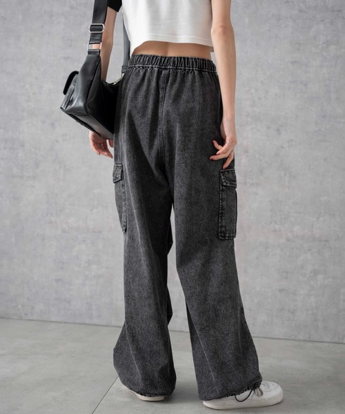 WEGO(ウィゴー)の「WEGO/デニムパラシュートカーゴパンツ(デニムパンツ・レディース・ブラック系その他/その他/コバルトブルー/ブラック/インディゴブルー/スミクロ/グレー/ブルー系1・MEDIUM/SMALL/X-SMALL)」の20枚目の写真