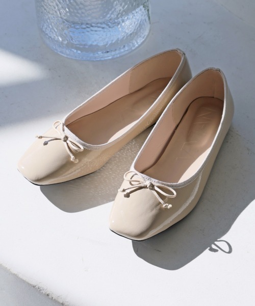 VIVIAN（ヴィヴィアン）の「スクエアトゥレインバレエシューズ（レインシューズ・レディース・シルバー/ベージュ系その他/ブラック系その他・LL/S/M/L）」の5枚目の写真