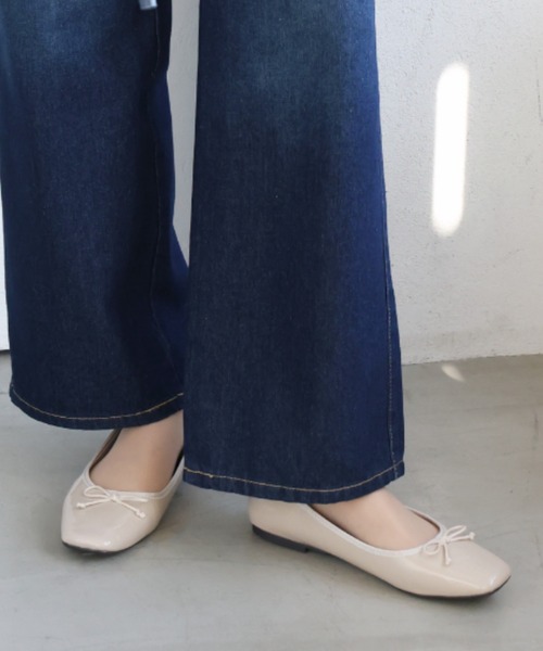 VIVIAN（ヴィヴィアン）の「スクエアトゥレインバレエシューズ（レインシューズ・レディース・シルバー/ベージュ系その他/ブラック系その他・LL/S/M/L）」の8枚目の写真