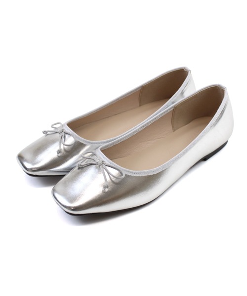 VIVIAN（ヴィヴィアン）の「スクエアトゥレインバレエシューズ（レインシューズ・レディース・シルバー/ベージュ系その他/ブラック系その他・LL/S/M/L）」の16枚目の写真