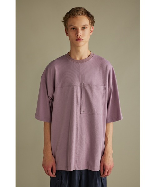 STYLEMIXER（スタイルミキサー）の「ヘビー天竺カットオーバーT（Tシャツ/カットソー・メンズ・パープル/ベージュ/グレー・MEDIUM/LARGE）」の3枚目の写真