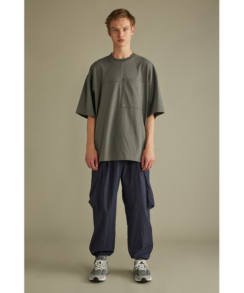 STYLEMIXER（スタイルミキサー）の「ヘビー天竺カットオーバーT（Tシャツ/カットソー・メンズ・パープル/ベージュ/グレー・MEDIUM/LARGE）」の4枚目の写真