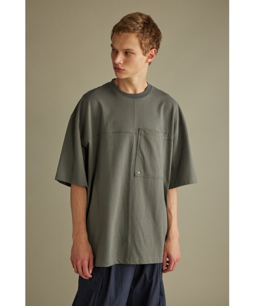 STYLEMIXER（スタイルミキサー）の「ヘビー天竺カットオーバーT（Tシャツ/カットソー・メンズ・パープル/ベージュ/グレー・MEDIUM/LARGE）」の6枚目の写真