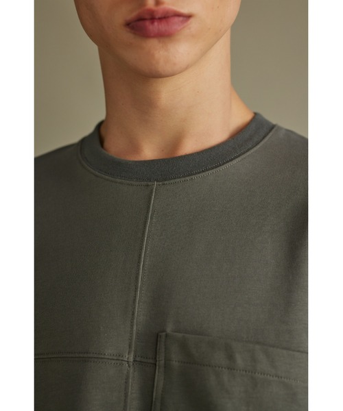 STYLEMIXER（スタイルミキサー）の「ヘビー天竺カットオーバーT（Tシャツ/カットソー・メンズ・パープル/ベージュ/グレー・MEDIUM/LARGE）」の11枚目の写真