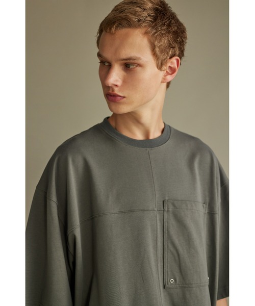 STYLEMIXER（スタイルミキサー）の「ヘビー天竺カットオーバーT（Tシャツ/カットソー・メンズ・パープル/ベージュ/グレー・MEDIUM/LARGE）」の12枚目の写真