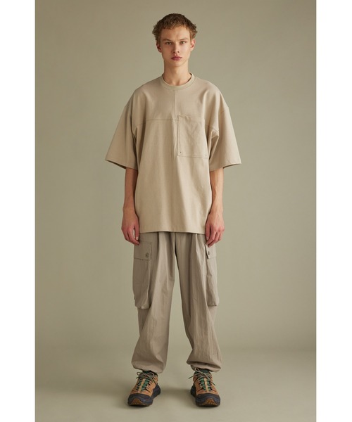 STYLEMIXER（スタイルミキサー）の「ヘビー天竺カットオーバーT（Tシャツ/カットソー・メンズ・パープル/ベージュ/グレー・MEDIUM/LARGE）」の17枚目の写真