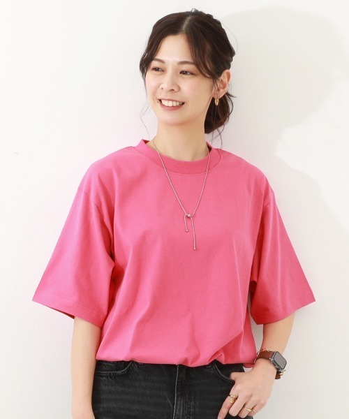 devirock（デビロック）の「綿100% お洗濯してもよれにくい ビッグシルエット 大人 半袖Tシャツ（Tシャツ/カットソー・メンズ・アイボリー/ブラック/パープル系5/グリーン系その他2/グレー系/ブルー系2/バイオレット/ピンク系6/ダークオレンジ/ホワイト/ライトグリーン/イエロー系3/ブルー系1/ピンク系1/オートミール/グレー系2/グリーン系1/ピンク系2/ライラック系1/ブルー系3・M/L/LL）」の19枚目の写真