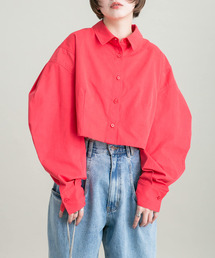 KBF | ボリュームスリーブクロップドシャツ(シャツ/ブラウス)