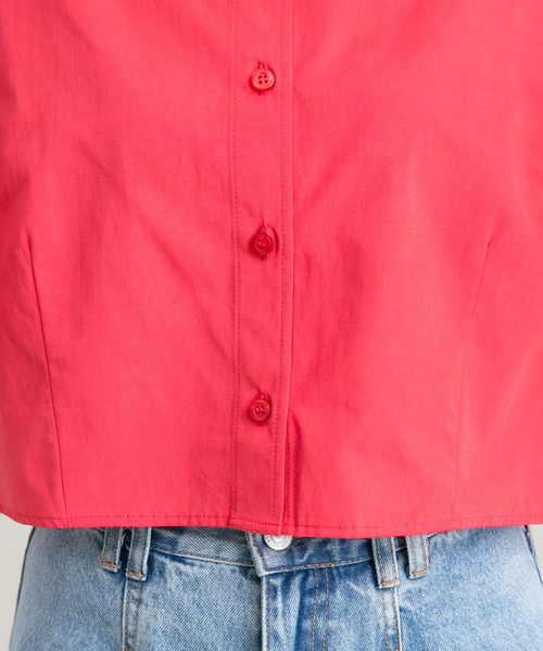 KBF(ケイビーエフ)の「ボリュームスリーブクロップドシャツ(シャツ/ブラウス・レディース・ピンク系その他/オフホワイト/ブラック・ONE)」の21枚目の写真