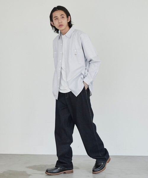 SMITH'S（スミス）の「SMITH'S（スミス）別注オックスワークシャツ（シャツ/ブラウス・メンズ・ホワイト/コバルトブルー/ネイビー・S/M/L/XL）」の5枚目の写真