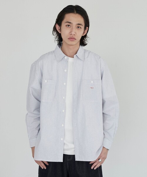 SMITH'S（スミス）の「SMITH'S（スミス）別注オックスワークシャツ（シャツ/ブラウス・メンズ・ホワイト/コバルトブルー/ネイビー・S/M/L/XL）」の16枚目の写真