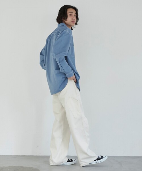 SMITH'S（スミス）の「SMITH'S（スミス）別注オックスワークシャツ（シャツ/ブラウス・メンズ・ホワイト/コバルトブルー/ネイビー・S/M/L/XL）」の20枚目の写真