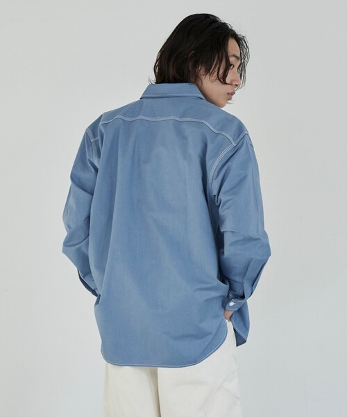 SMITH'S（スミス）の「SMITH'S（スミス）別注オックスワークシャツ（シャツ/ブラウス・メンズ・ホワイト/コバルトブルー/ネイビー・S/M/L/XL）」の21枚目の写真