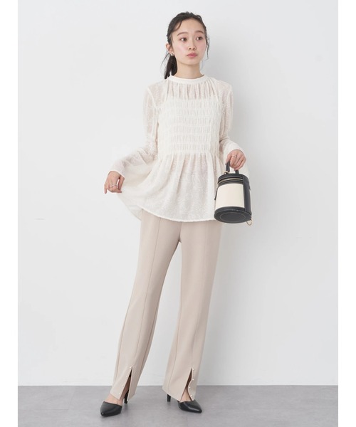 earth music&ecology(アースミュージックアンドエコロジー)の「パールスリットパンツ(その他パンツ・レディース・ブルー/ブラック/ライトベージュ/ネイビー・S/M)」の19枚目の写真