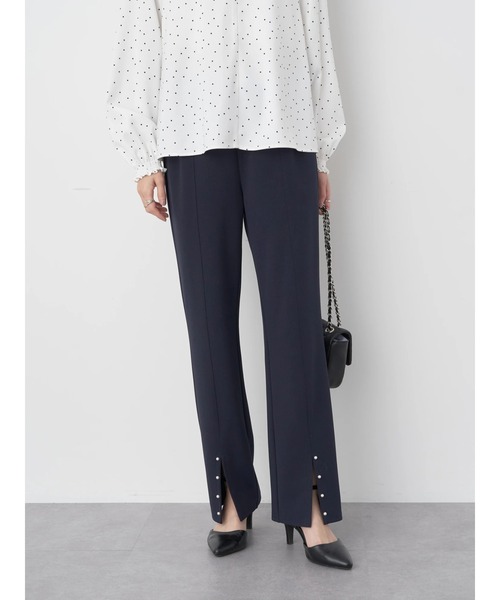 earth music&ecology(アースミュージックアンドエコロジー)の「パールスリットパンツ(その他パンツ・レディース・ブルー/ブラック/ライトベージュ/ネイビー・S/M)」の16枚目の写真