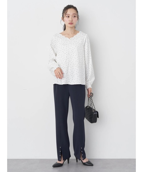 earth music&ecology(アースミュージックアンドエコロジー)の「パールスリットパンツ(その他パンツ・レディース・ブルー/ブラック/ライトベージュ/ネイビー・S/M)」の18枚目の写真