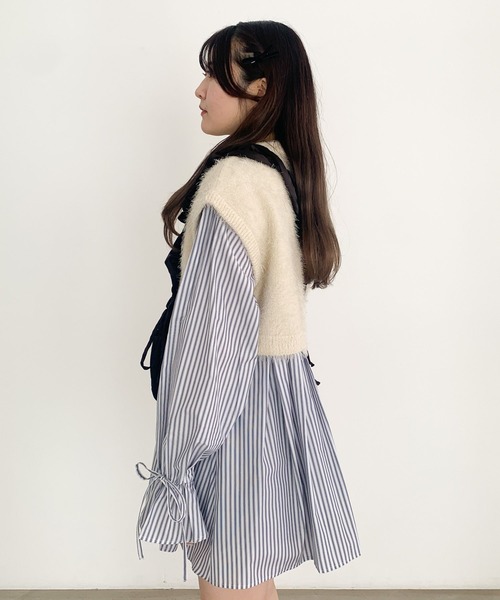 Heather（ヘザー）の「ニットベストSETチュニック 103829