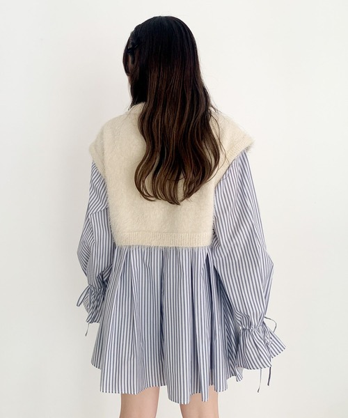 Heather(ヘザー)の「ニットベストSETチュニック 103829(シャツ/ブラウス・レディース・グレー/アイボリー/ブラック・FREE)」の9枚目の写真