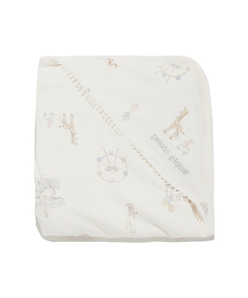 gelato pique(ジェラートピケ)の「【BABY】メリーゴーランド柄ブランケット(その他ベビー用品・キッズ・オフホワイト・FREE)」の3枚目の写真