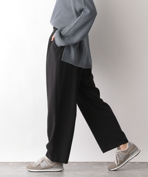 カーブシルエット パンツ ブラック 韓国 スラックス  hr9002 セール】ウツクシルエットカーブパンツ/994022（その他パンツ