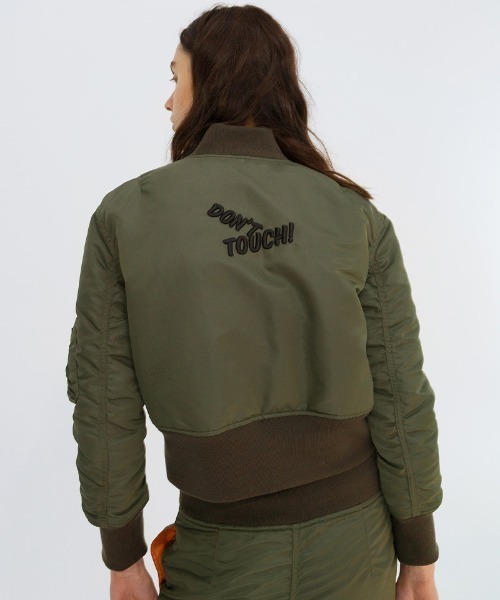 soduk(スドーク)の「Don't touch! MA-1(MA-1・レディース・カーキ/ブラック・ONE SIZE)」の9枚目の写真