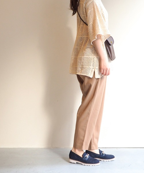 あしながおじさん（アシナガオジサン）の「軽量│ニットローファー　1310223（ローファー・レディース・ネイビー/グレイッシュベージュ/アイボリー/ブラック/ブラック系その他・24.5cm/24.0cm/23.5cm/23.0cm/22.5cm）」の14枚目の写真