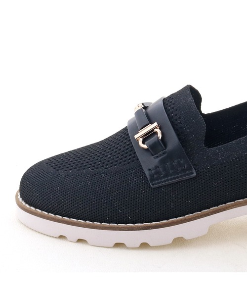 あしながおじさん（アシナガオジサン）の「軽量│ニットローファー　1310223（ローファー・レディース・ネイビー/グレイッシュベージュ/アイボリー/ブラック/ブラック系その他・24.5cm/24.0cm/23.5cm/23.0cm/22.5cm）」の19枚目の写真