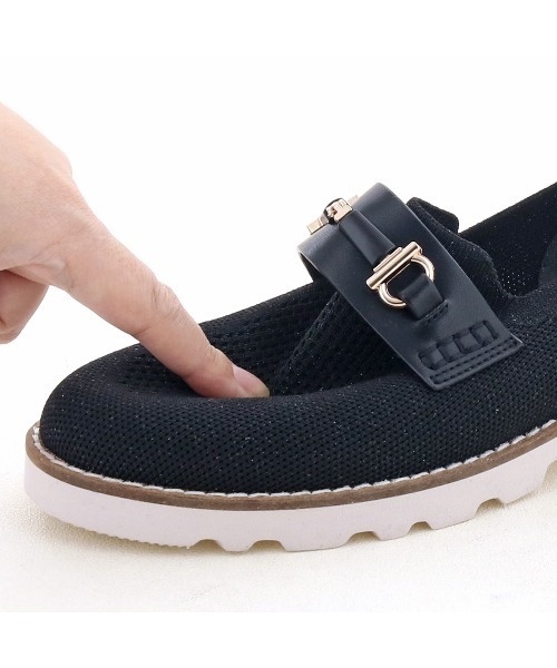 あしながおじさん（アシナガオジサン）の「軽量│ニットローファー　1310223（ローファー・レディース・ネイビー/グレイッシュベージュ/アイボリー/ブラック/ブラック系その他・24.5cm/24.0cm/23.5cm/23.0cm/22.5cm）」の20枚目の写真