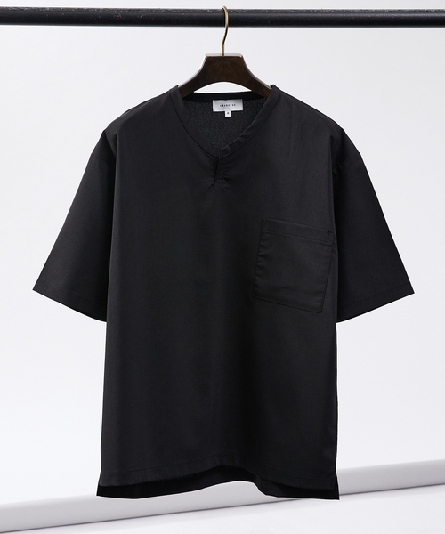 ABAHOUSE(アバハウス)の「【ストレッチドライ】キーネック 半袖Tシャツ / スキッパーシャツ(Tシャツ/カットソー・メンズ・ブラック/ホワイト/ベージュ/グリーン系その他・46/48)」の13枚目の写真