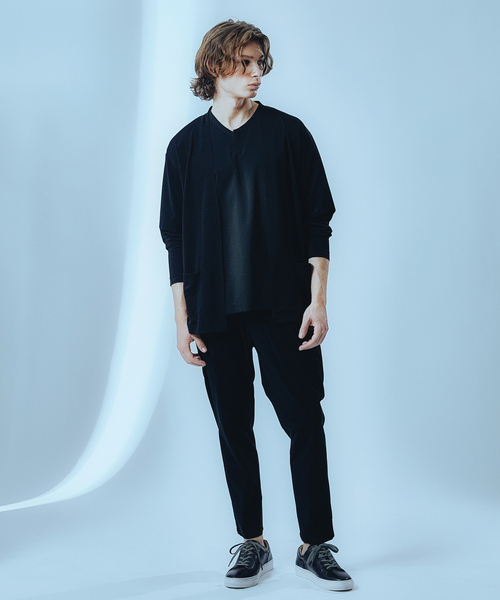 ABAHOUSE(アバハウス)の「【ストレッチドライ】キーネック 半袖Tシャツ / スキッパーシャツ(Tシャツ/カットソー・メンズ・ブラック/ホワイト/ベージュ/グリーン系その他・46/48)」の15枚目の写真