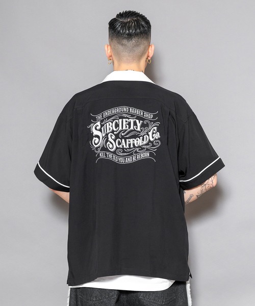 Subciety（サブサエティ）の「BOWLING SHIRT（シャツ/ブラウス・メンズ・ブラック/ホワイト/ネイビー/オレンジ・SMALL/MEDIUM/LARGE/X-LARGE）」の6枚目の写真