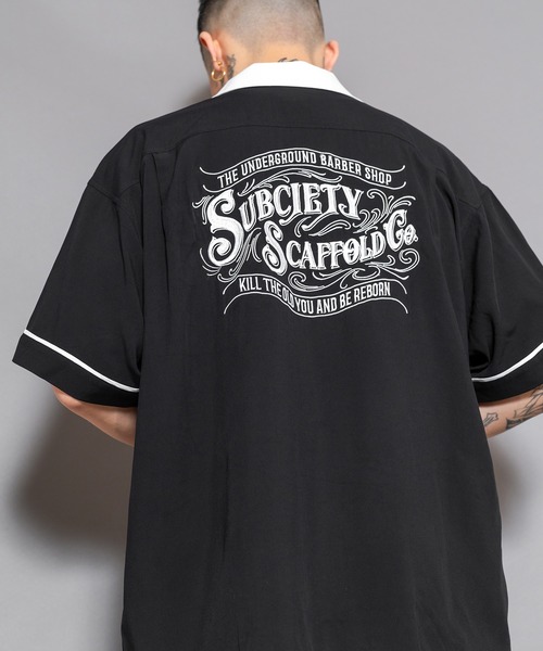 Subciety（サブサエティ）の「BOWLING SHIRT（シャツ/ブラウス・メンズ・ブラック/ホワイト/ネイビー/オレンジ・SMALL/MEDIUM/LARGE/X-LARGE）」の8枚目の写真