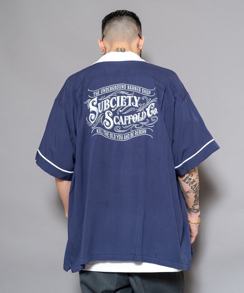 Subciety（サブサエティ）の「BOWLING SHIRT（シャツ/ブラウス・メンズ・ブラック/ホワイト/ネイビー/オレンジ・SMALL/MEDIUM/LARGE/X-LARGE）」の11枚目の写真