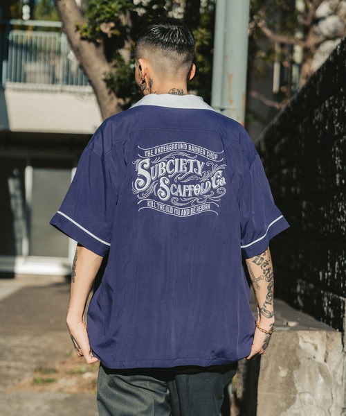 Subciety（サブサエティ）の「BOWLING SHIRT（シャツ/ブラウス・メンズ・ブラック/ホワイト/ネイビー/オレンジ・SMALL/MEDIUM/LARGE/X-LARGE）」の18枚目の写真