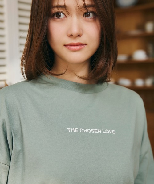 LANTINAM(ランティナム)の「【ユニセックス】Chosen Love ロングTシャツ(Tシャツ/カットソー・レディース・ライトグリーン/オフホワイト・M/L)」の12枚目の写真
