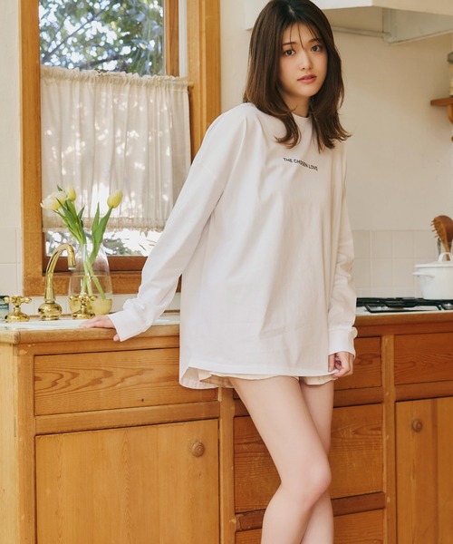 LANTINAM(ランティナム)の「【ユニセックス】Chosen Love ロングTシャツ(Tシャツ/カットソー・レディース・ライトグリーン/オフホワイト・M/L)」の7枚目の写真