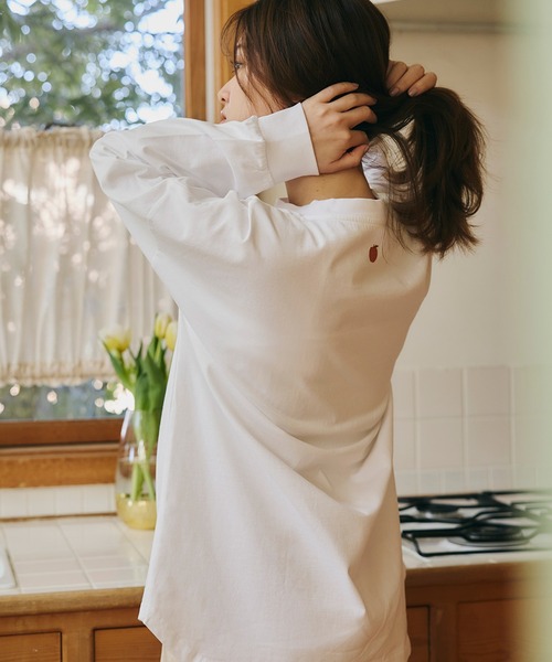 LANTINAM(ランティナム)の「【ユニセックス】Chosen Love ロングTシャツ(Tシャツ/カットソー・レディース・ライトグリーン/オフホワイト・M/L)」の6枚目の写真