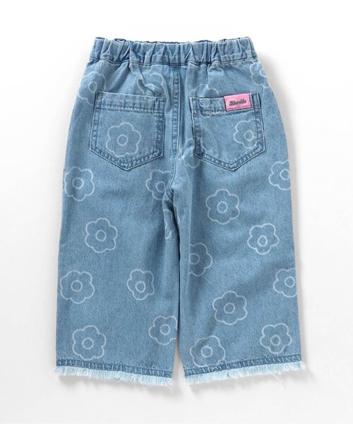 apres les cours(アプレレクール)の「WEB限定 スプレー風プリント花柄デニム(デニムパンツ・キッズ・インディゴブルー・80/90/100/110/120/130/140)」の5枚目の写真