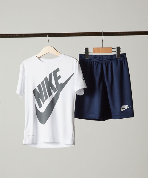 NIKE（ナイキ）の「NIKE NKB FUTURA SHORT SET（Tシャツ/カットソー・キッズ・ネイビー/ブラック・105cm/110cm/115cm/120cm）」の12枚目の写真
