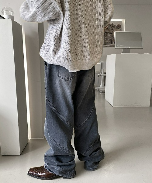 3rdSpring(サードスプリング)の「HOLY IN CODE No.0039 wave pattern denim PT(デニムパンツ・メンズ・ブラック/ブルー・LARGE/MEDIUM/SMALL)」の8枚目の写真