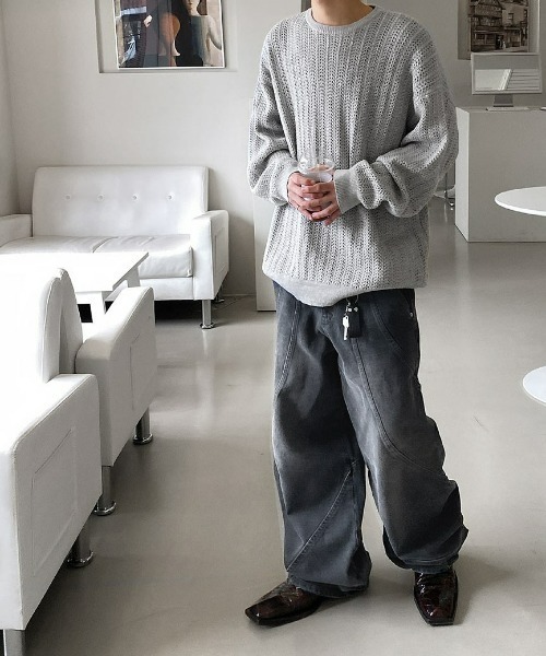 3rdSpring(サードスプリング)の「HOLY IN CODE No.0039 wave pattern denim PT(デニムパンツ・メンズ・ブラック/ブルー・LARGE/MEDIUM/SMALL)」の16枚目の写真