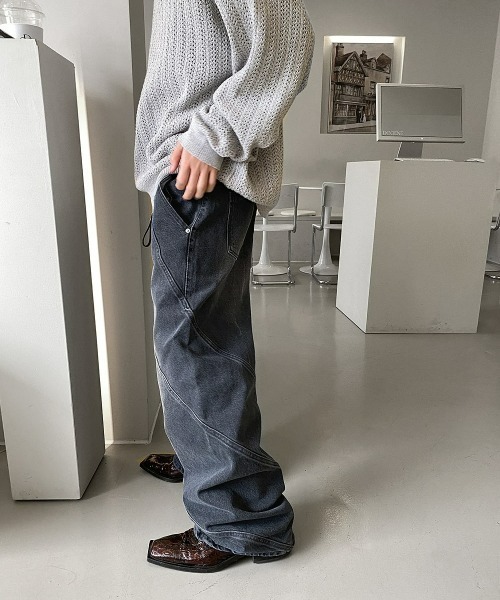 3rdSpring(サードスプリング)の「HOLY IN CODE No.0039 wave pattern denim PT(デニムパンツ・メンズ・ブラック/ブルー・LARGE/MEDIUM/SMALL)」の17枚目の写真