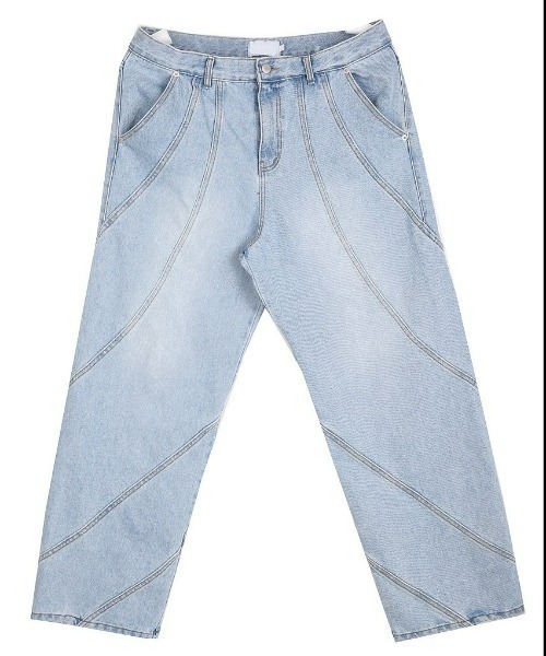 3rdSpring(サードスプリング)の「HOLY IN CODE No.0039 wave pattern denim PT(デニムパンツ・メンズ・ブラック/ブルー・LARGE/MEDIUM/SMALL)」の3枚目の写真