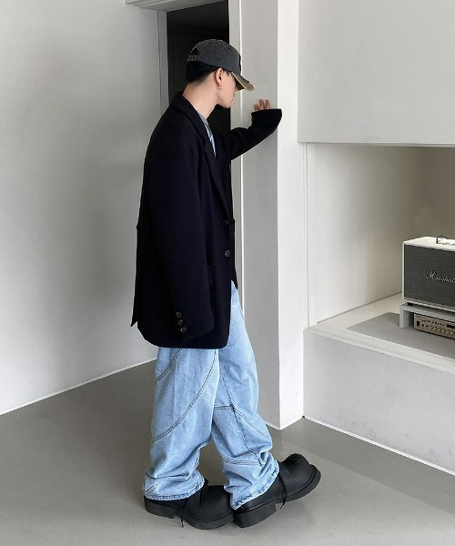 3rdSpring(サードスプリング)の「HOLY IN CODE No.0039 wave pattern denim PT(デニムパンツ・メンズ・ブラック/ブルー・LARGE/MEDIUM/SMALL)」の11枚目の写真