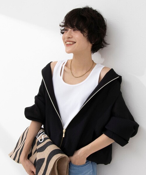 Rie Miller（リエミラー）の「ウォッシャブルシアーパーカー（ブルゾン