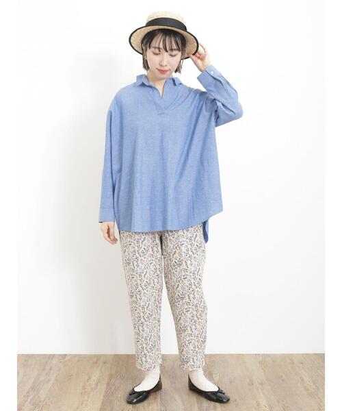 Samansa Mos2(サマンサ モスモス)の「【Lサイズ / WEB限定】柄アソートテーパードパンツ(その他パンツ・レディース・ベージュ/カーキ/ブルー・L/M)」の7枚目の写真